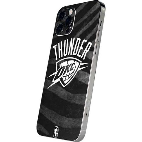 NBA Oklahoma City Thunder Black Animal Print iPhone 12 Pro Skin