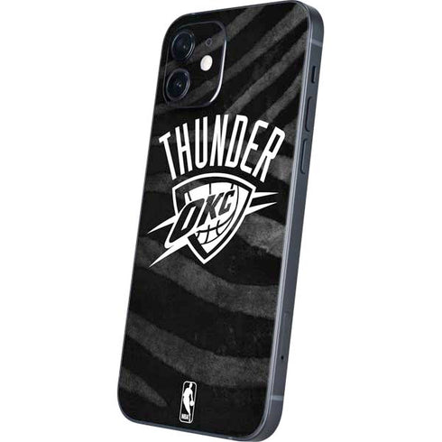 NBA Oklahoma City Thunder Black Animal Print iPhone 12 Skin