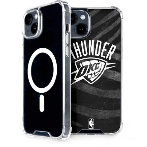 NBA Oklahoma City Thunder Black Animal Print iPhone 13 MagSafe Case