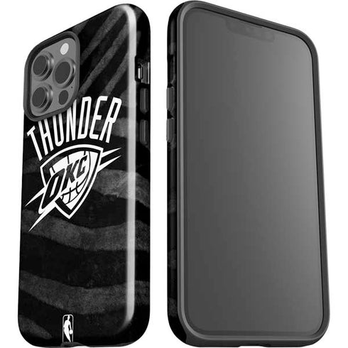 NBA Oklahoma City Thunder Black Animal Print iPhone 13 Pro Max Impact Case