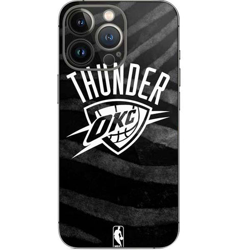 NBA Oklahoma City Thunder Black Animal Print iPhone 13 Pro Skin