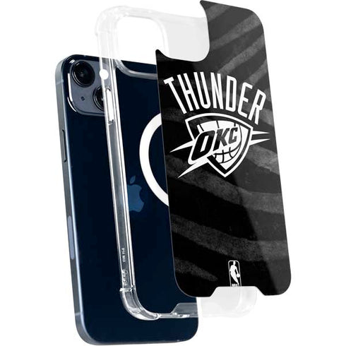 NBA Oklahoma City Thunder Black Animal Print iPhone 15 Plus MagSafe Case