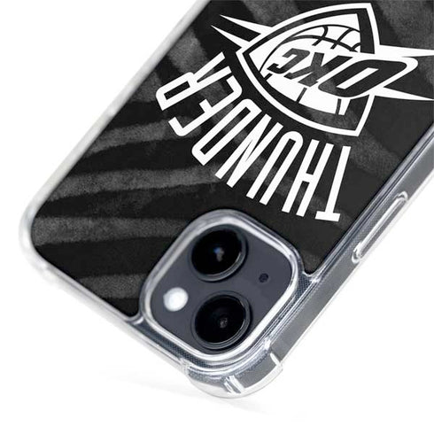 NBA Oklahoma City Thunder Black Animal Print iPhone 14 Plus MagSafe Case