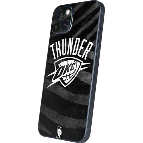 NBA Oklahoma City Thunder Black Animal Print iPhone 15 Plus Skin