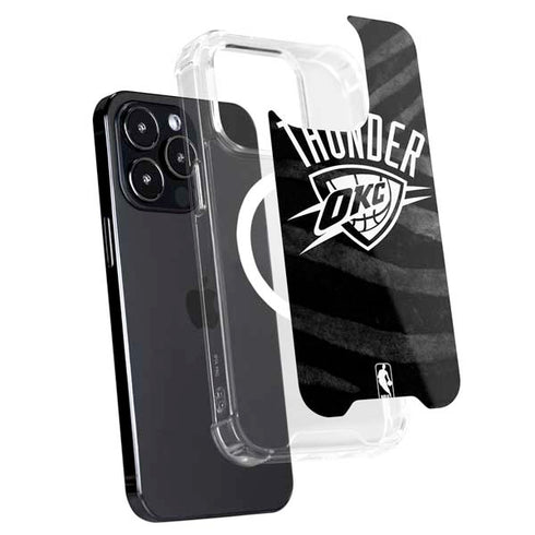 NBA Oklahoma City Thunder Black Animal Print iPhone 15 Pro MagSafe Case