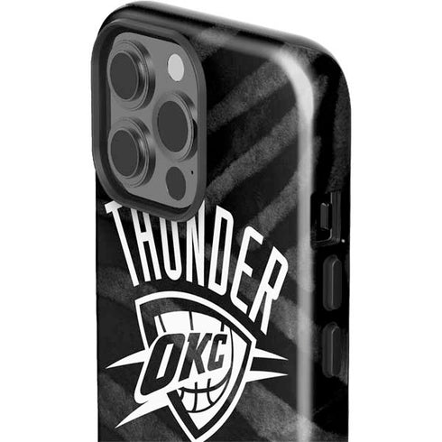 NBA Oklahoma City Thunder Black Animal Print iPhone 15 Pro Max Impact Case