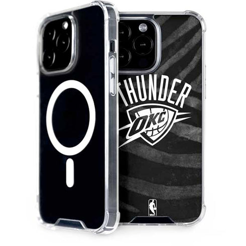 NBA Oklahoma City Thunder Black Animal Print iPhone 15 Pro Max MagSafe Case