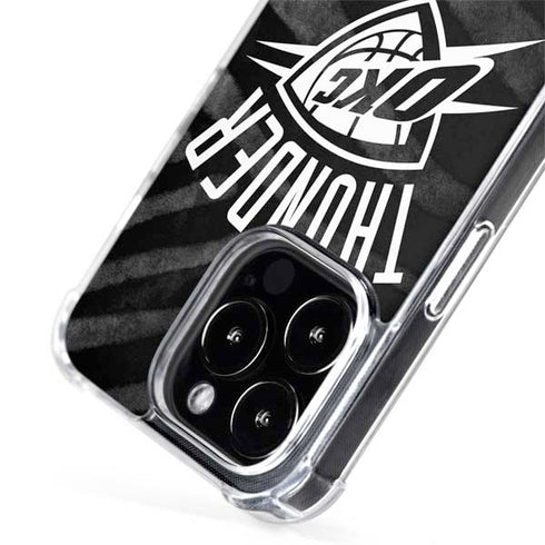 NBA Oklahoma City Thunder Black Animal Print iPhone 15 Pro Max MagSafe Case