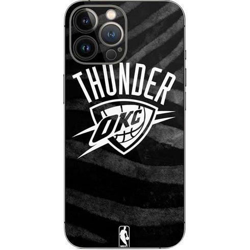 NBA Oklahoma City Thunder Black Animal Print iPhone 14 Pro Max Skin
