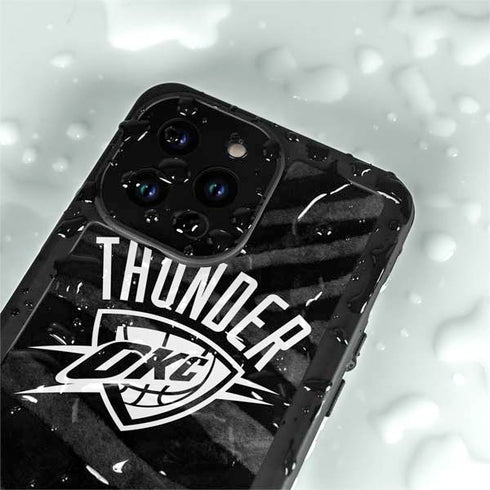 NBA Oklahoma City Thunder Black Animal Print iPhone 14 Pro Max Waterproof Case
