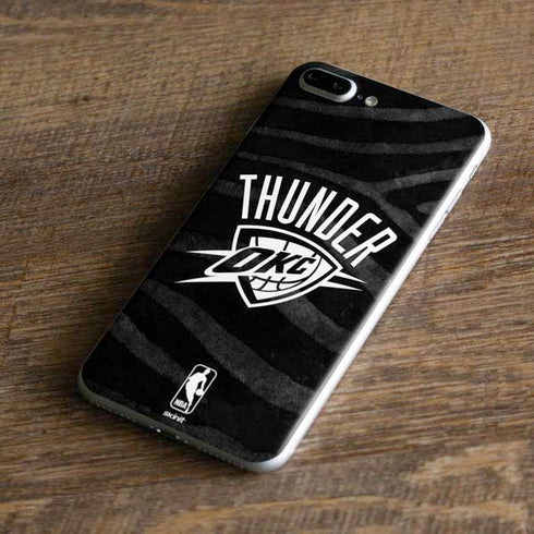 NBA Oklahoma City Thunder Black Animal Print iPhone 8 Plus Skin