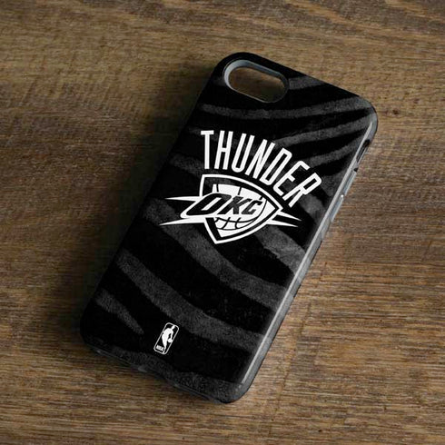 NBA Oklahoma City Thunder Black Animal Print iPhone 8 Pro Case