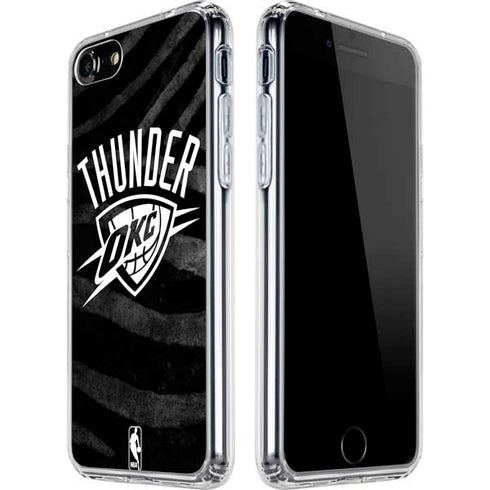 NBA Oklahoma City Thunder Black Animal Print iPhone SE (2nd & 3rd Gen) Clear Case