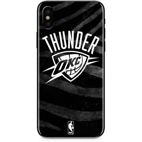NBA Oklahoma City Thunder Black Animal Print iPhone X Skin
