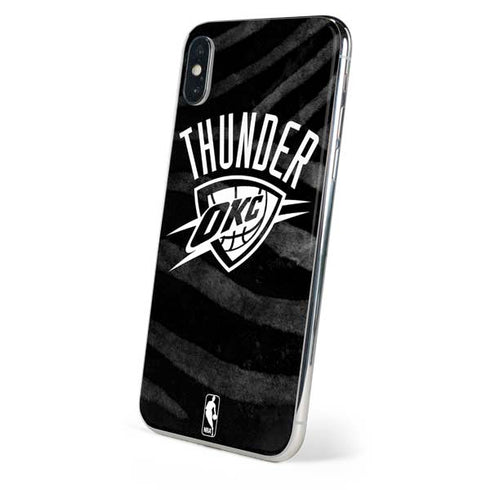 NBA Oklahoma City Thunder Black Animal Print iPhone X Skin