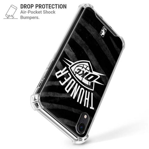NBA Oklahoma City Thunder Black Animal Print iPhone XR Clear Case