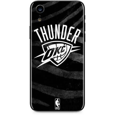 NBA Oklahoma City Thunder Black Animal Print iPhone XR Skin