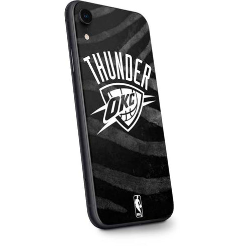 NBA Oklahoma City Thunder Black Animal Print iPhone XR Skin