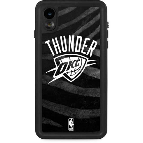 NBA Oklahoma City Thunder Black Animal Print iPhone XR Waterproof Case