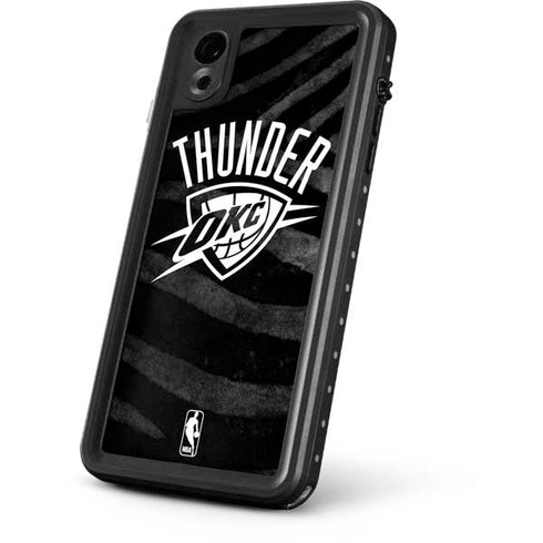 NBA Oklahoma City Thunder Black Animal Print iPhone XR Waterproof Case