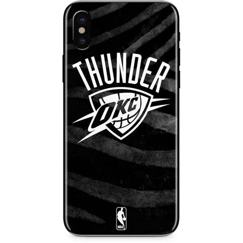 NBA Oklahoma City Thunder Black Animal Print iPhone XS Skin