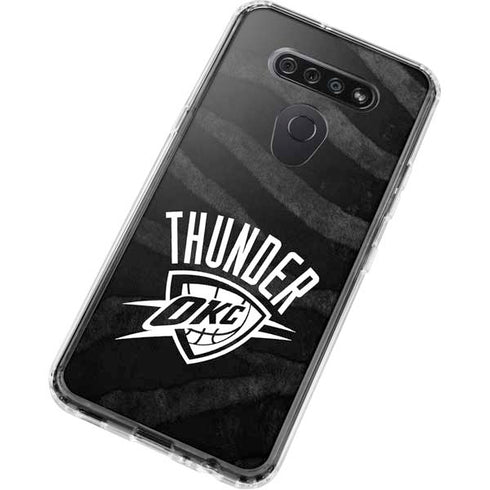 NBA Oklahoma City Thunder Black Animal Print LG K51/Q51 Clear Case