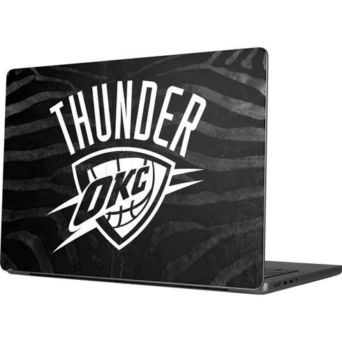 NBA Oklahoma City Thunder Black Animal Print MacBook Pro 14in (2021-24) Skin