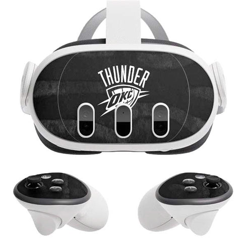 NBA Oklahoma City Thunder Black Animal Print Meta Quest 3 Skin