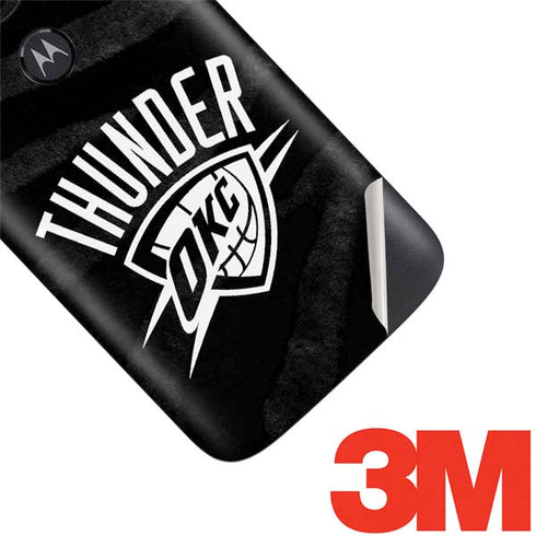 NBA Oklahoma City Thunder Black Animal Print Moto E5 Play Skin