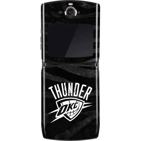 NBA Oklahoma City Thunder Black Animal Print Motorola RAZR Skin