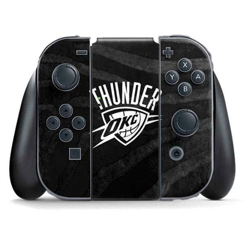 NBA Oklahoma City Thunder Black Animal Print Nintendo Switch (2017-2021) Joy-Con Controller Skin