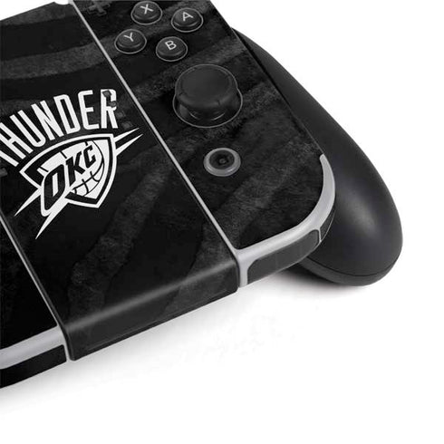 NBA Oklahoma City Thunder Black Animal Print Nintendo Switch OLED (2021) Skin