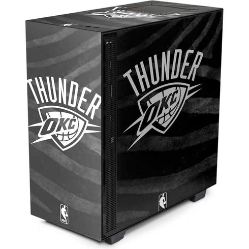 NBA Oklahoma City Thunder Black Animal Print NZXT H510 Compact ATX Mid-Tower Case Skin