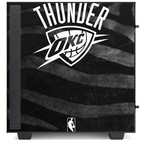 NBA Oklahoma City Thunder Black Animal Print NZXT H510 Compact ATX Mid-Tower Case Skin