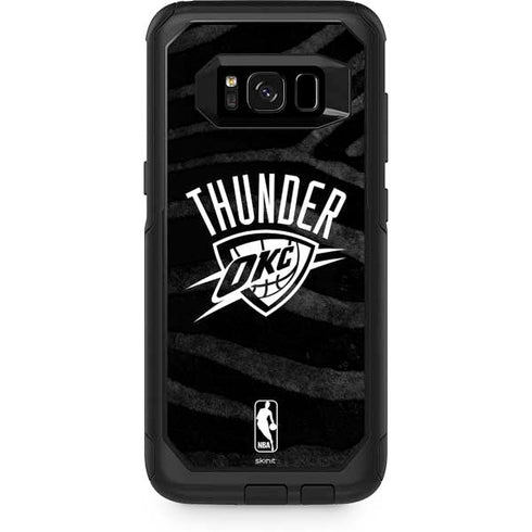 NBA Oklahoma City Thunder Black Animal Print Otterbox Commuter Galaxy Skin
