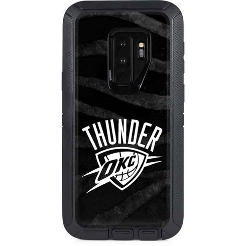 NBA Oklahoma City Thunder Black Animal Print Otterbox Defender Galaxy Skin