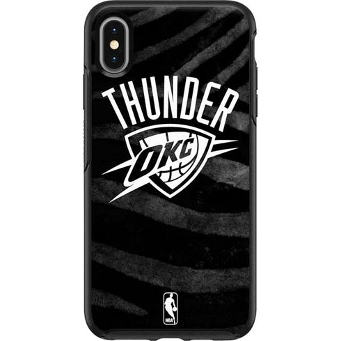 NBA Oklahoma City Thunder Black Animal Print Otterbox Symmetry iPhone Skin
