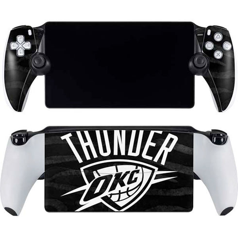 NBA Oklahoma City Thunder Black Animal Print PlayStation Portal Remote Player Skin