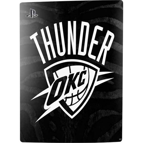 NBA Oklahoma City Thunder Black Animal Print PS5 Digital Edition Console Skin