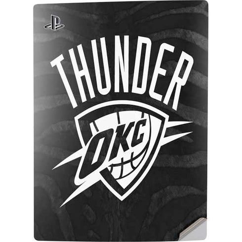 NBA Oklahoma City Thunder Black Animal Print PS5 Digital Edition Console Skin