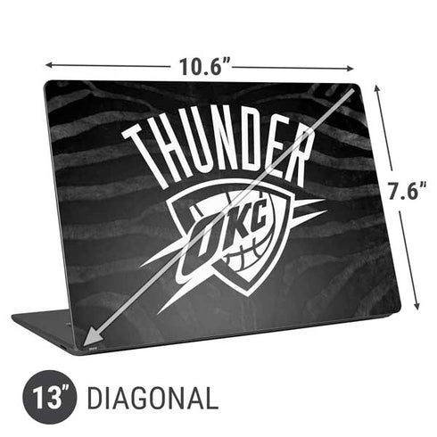 NBA Oklahoma City Thunder Black Animal Print Universal Laptop 13in (10.6 x 7.6in) Skin