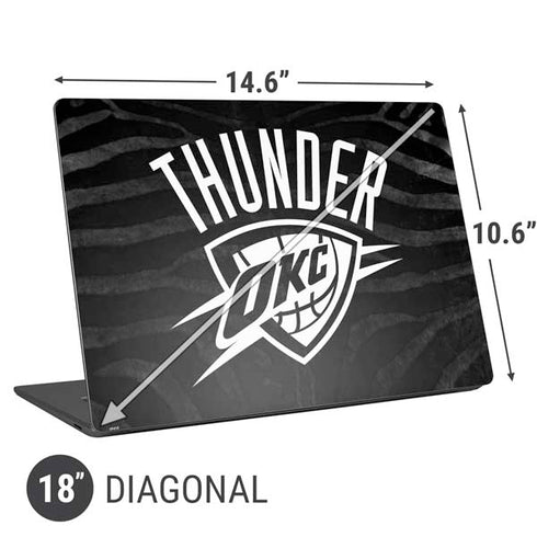 NBA Oklahoma City Thunder Black Animal Print Universal Laptop 18in (14.6 x 10.6in) Skin