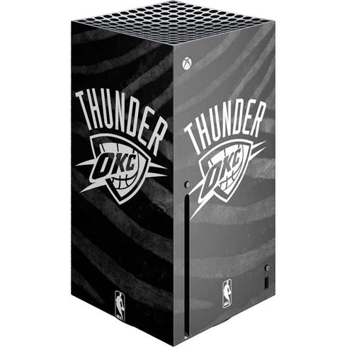 NBA Oklahoma City Thunder Black Animal Print Xbox Series X Console Skin