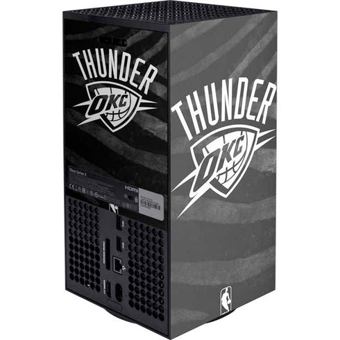 NBA Oklahoma City Thunder Black Animal Print Xbox Series X Console Skin