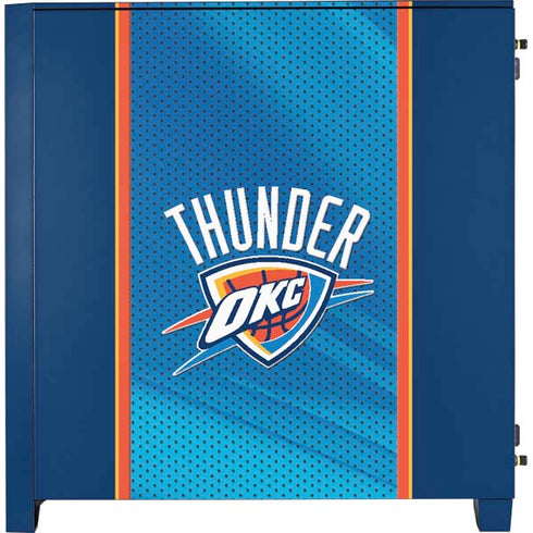NBA Oklahoma City Thunder Blue Jersey Corsair 4000D Tempered Glass Mid-Tower ATX Case Skin