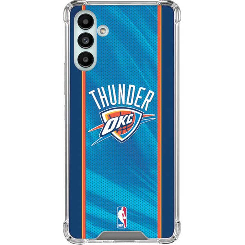 NBA Oklahoma City Thunder Blue Jersey Galaxy A13 5G Clear Case