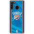 NBA Oklahoma City Thunder Blue Jersey Galaxy A21 Clear Case