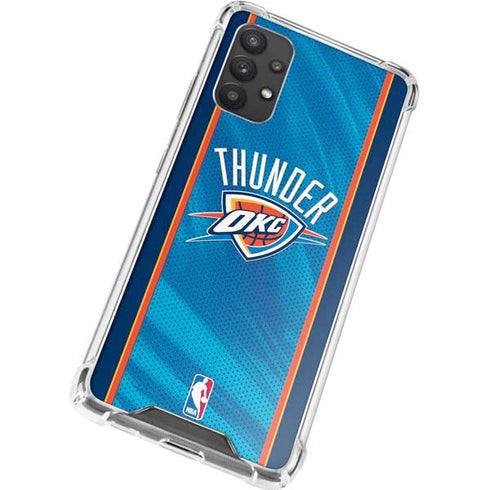 NBA Oklahoma City Thunder Blue Jersey Galaxy A32 5G Clear Case