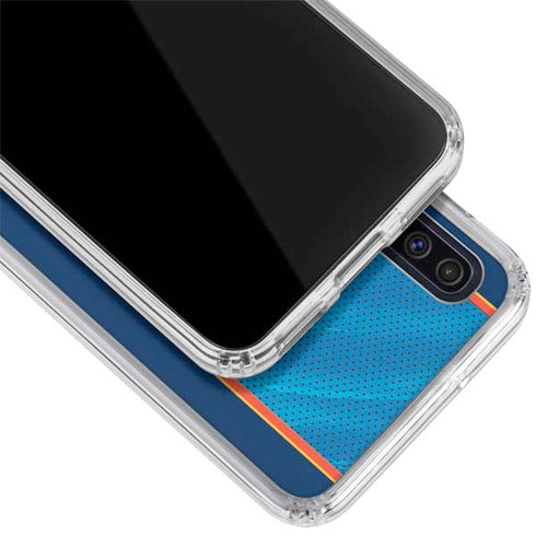 NBA Oklahoma City Thunder Blue Jersey Galaxy A50 Clear Case