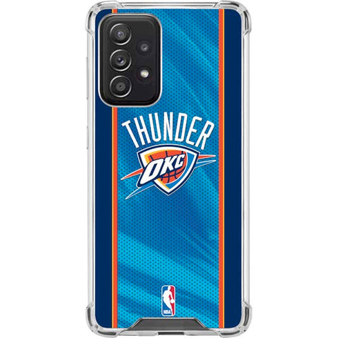 NBA Oklahoma City Thunder Blue Jersey Galaxy A52 5G Clear Case